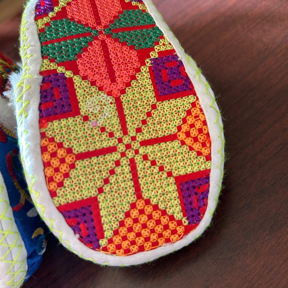 Handmade: Baby Slippers - Cross-Stitched & Embroidered - Picture 8 of 11